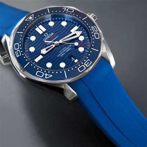 omega rubber strap seamaster 300|Omega Seamaster 300 silicone strap.